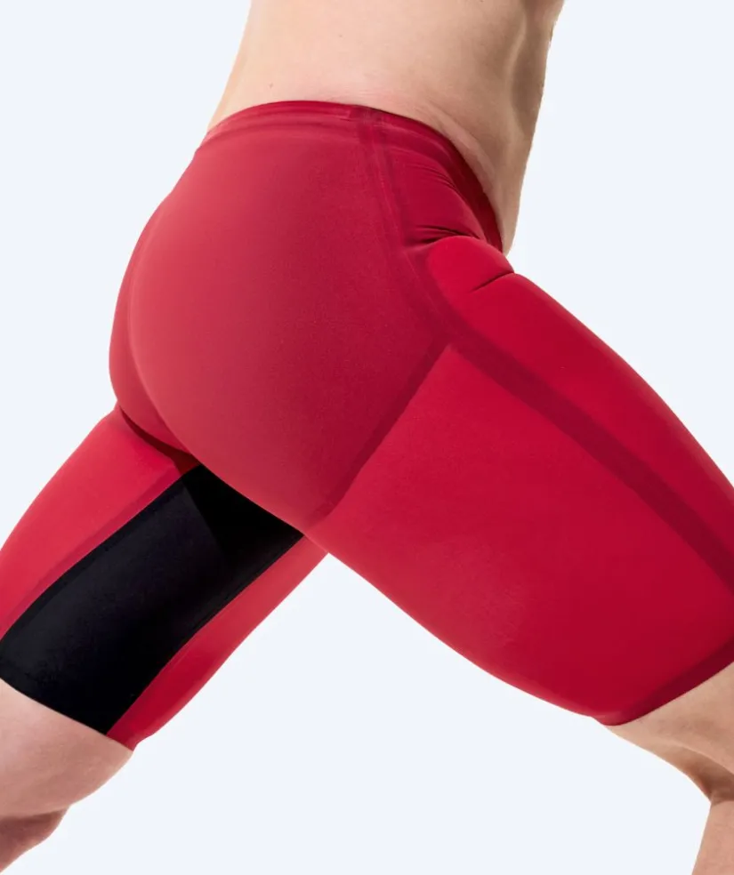 Hot Speedo konkurrence badebukser til mænd - LZR Pure Valor 2.0 - Mørkerød/sort