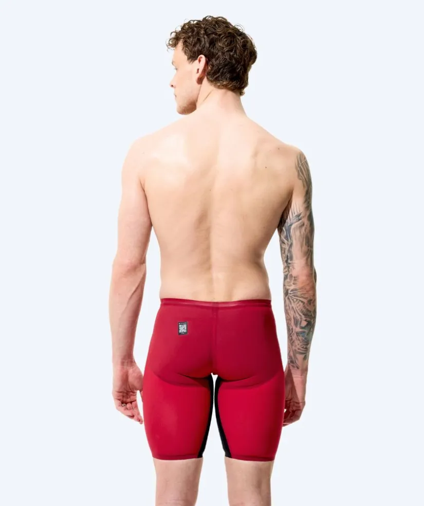 Hot Speedo konkurrence badebukser til mænd - LZR Pure Valor 2.0 - Mørkerød/sort