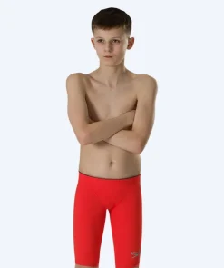 Clearance Speedo konkurrence badebukser til drenge - LZR Element - Rød/sølv (Limited 2026)