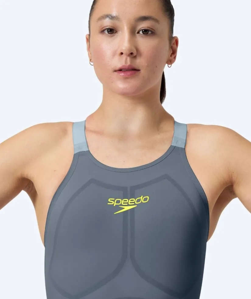 Hot Speedo konkurrence badedragt til damer - LZR Pure Valor 2.0 - Grå/gul
