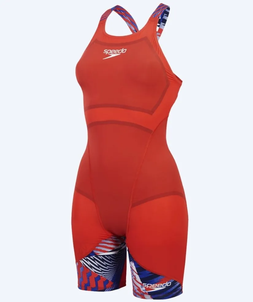 Sale Speedo konkurrence badedragt til piger - LZR Ignite - Rød/blå