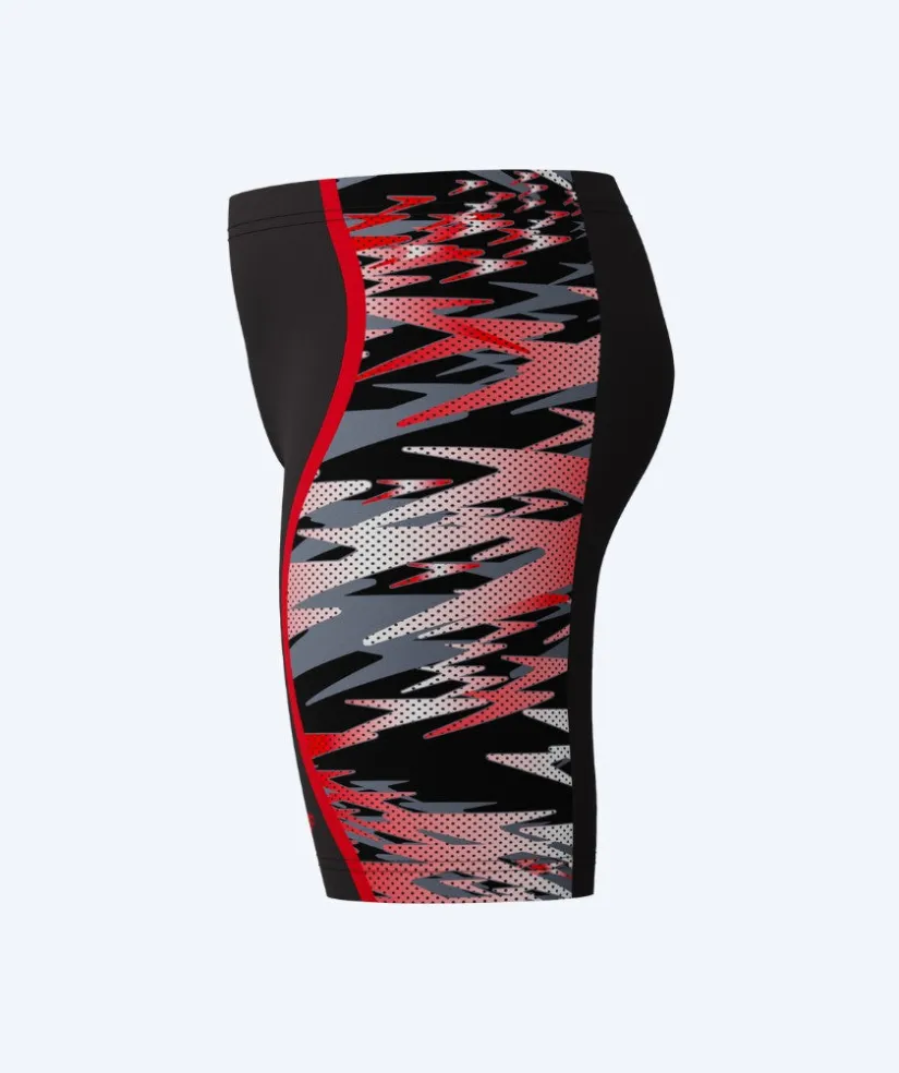 Best Speedo lange badebukser til drenge - Hyperboom Splice - Sort/grå