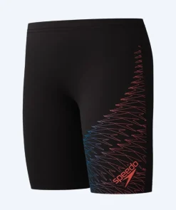 New Speedo lange badebukser til drenge - Medley Logo - Sort/pink