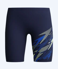 Discount Speedo lange badebukser til drenge - Medley Logo - Mørkeblå/blå