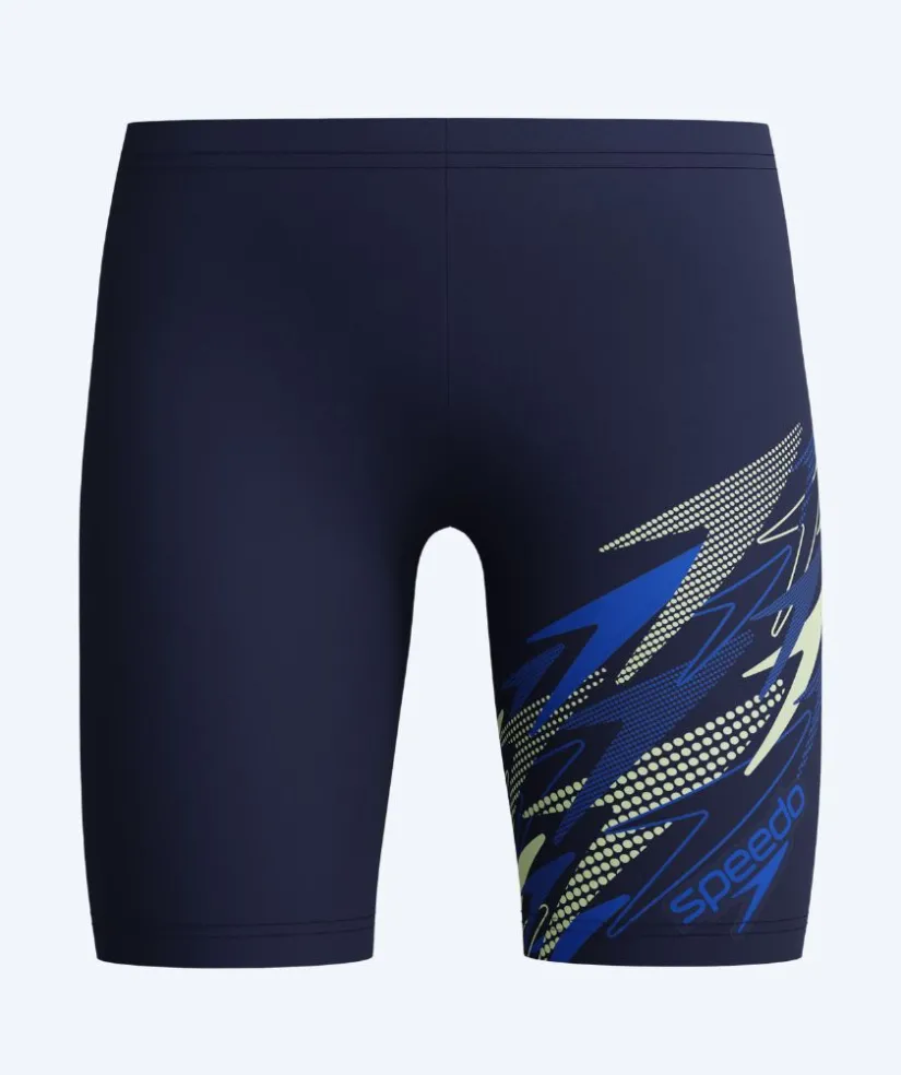 Discount Speedo lange badebukser til drenge - Medley Logo - Mørkeblå/blå