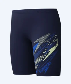 Discount Speedo lange badebukser til drenge - Medley Logo - Mørkeblå/blå