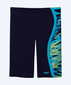 Discount Speedo lange badebukser til drenge - Hyperboom Splice - Sort/lyseblå
