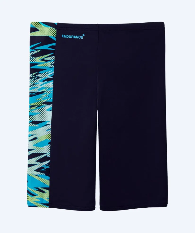 Discount Speedo lange badebukser til drenge - Hyperboom Splice - Sort/lyseblå