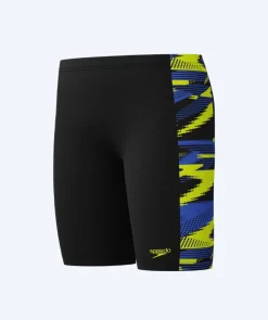 Sale Speedo lange badebukser til drenge - Hyperboom Panel - Sort/gul