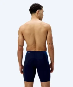 Best Speedo lange badebukser til mænd - Hyperboom Splice - Mørkeblå/blå