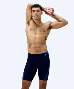Best Speedo lange badebukser til mænd - Hyperboom Splice - Mørkeblå/blå