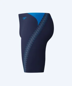 Best Speedo lange badebukser til mænd - Hyperboom Splice - Mørkeblå/blå