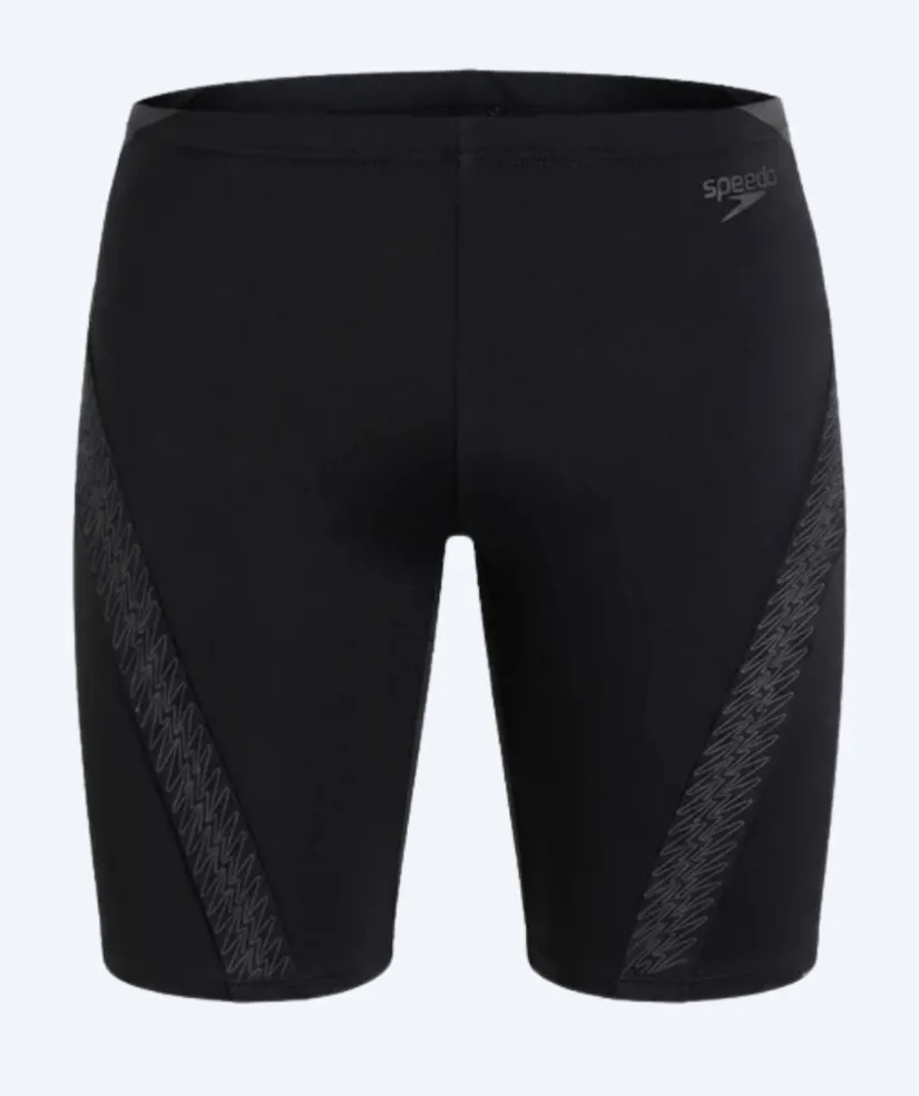 Sale Speedo lange badebukser til mænd - Hyperboom Splice - Sort/grå