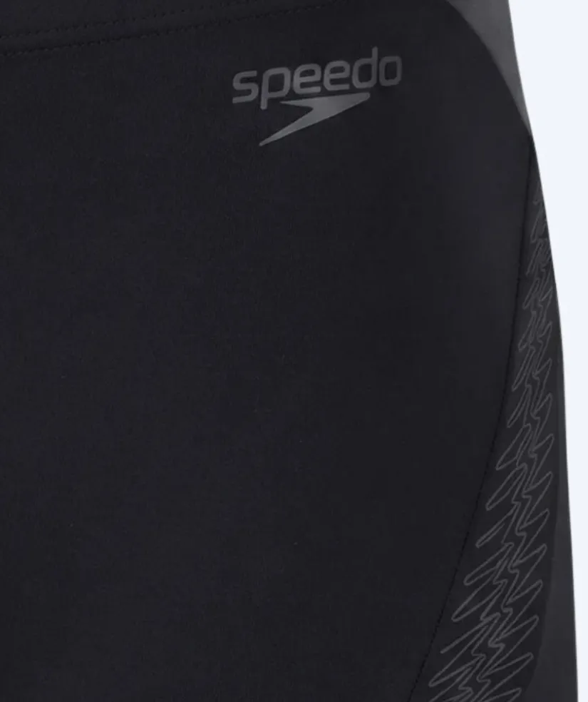 Sale Speedo lange badebukser til mænd - Hyperboom Splice - Sort/grå