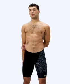 Sale Speedo lange badebukser til mænd - Hyperboom V-Cut - Sort/grøn