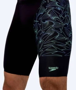 Sale Speedo lange badebukser til mænd - Hyperboom V-Cut - Sort/grøn