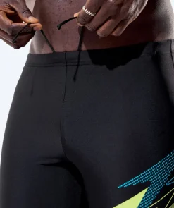 Hot Speedo lange badebukser til mænd - Medley Logo - Sort/grøn