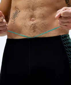 Best Speedo lange badebukser til mænd - Endurance Max Tech Pannel - Sort/grøn