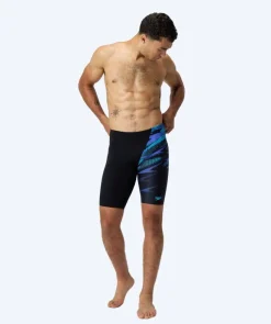 Best Speedo lange badebukser til mænd - Hyperboom V-Cut - Sort/blå