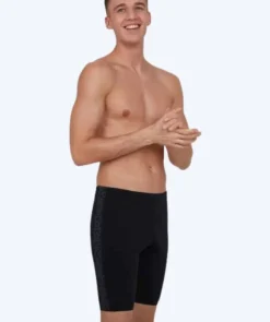 Speedo lange badebukser til mænd - Boomstar Splice - Sort/grå