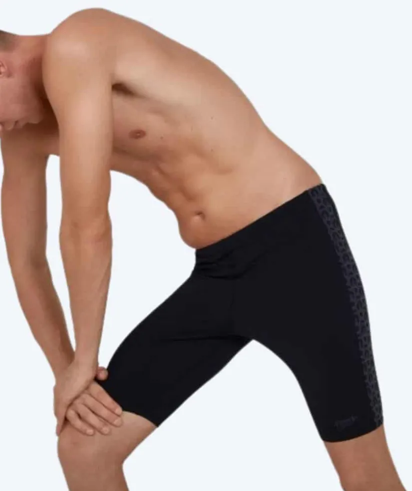 Speedo lange badebukser til mænd - Boomstar Splice - Sort/grå