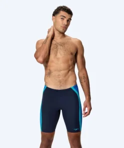 Discount Speedo lange badebukser til mænd - Solid Splice - Mørkeblå/lyseblå