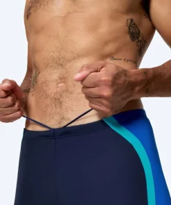 Discount Speedo lange badebukser til mænd - Solid Splice - Mørkeblå/lyseblå