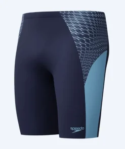 Outlet Speedo lange badebukser til mænd - Endurance Max Splice - Mørkeblå/lyseblå