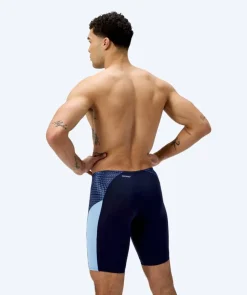Outlet Speedo lange badebukser til mænd - Endurance Max Splice - Mørkeblå/lyseblå