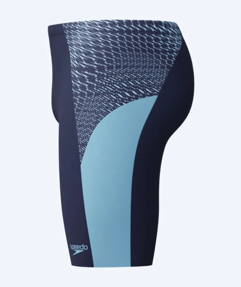 Outlet Speedo lange badebukser til mænd - Endurance Max Splice - Mørkeblå/lyseblå