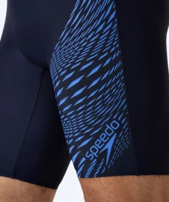 Speedo lange badebukser til mænd - Medley Logo - Mørkeblå/lyseblå