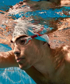 Speedo motions svømmebriller - Biofuse 2.0 - Rød/klar