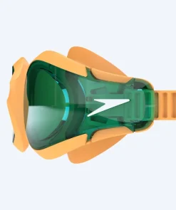 Sale Speedo svømmebriller til børn (6-14) - Hydrosity 2.0 - Orange/mørkegrøn (Blå linse)