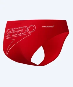 Hot Speedo trekantede badebukser til mænd - Endurance Logo - Rød