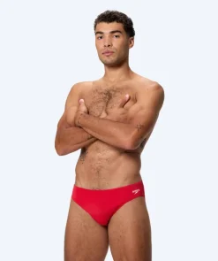 Hot Speedo trekantede badebukser til mænd - Endurance Logo - Rød