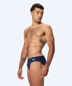 Online Speedo trekantede badebukser til mænd - Endurance Logo - Mørkeblå