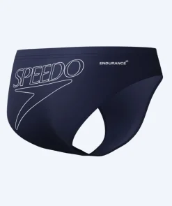 Online Speedo trekantede badebukser til mænd - Endurance Logo - Mørkeblå