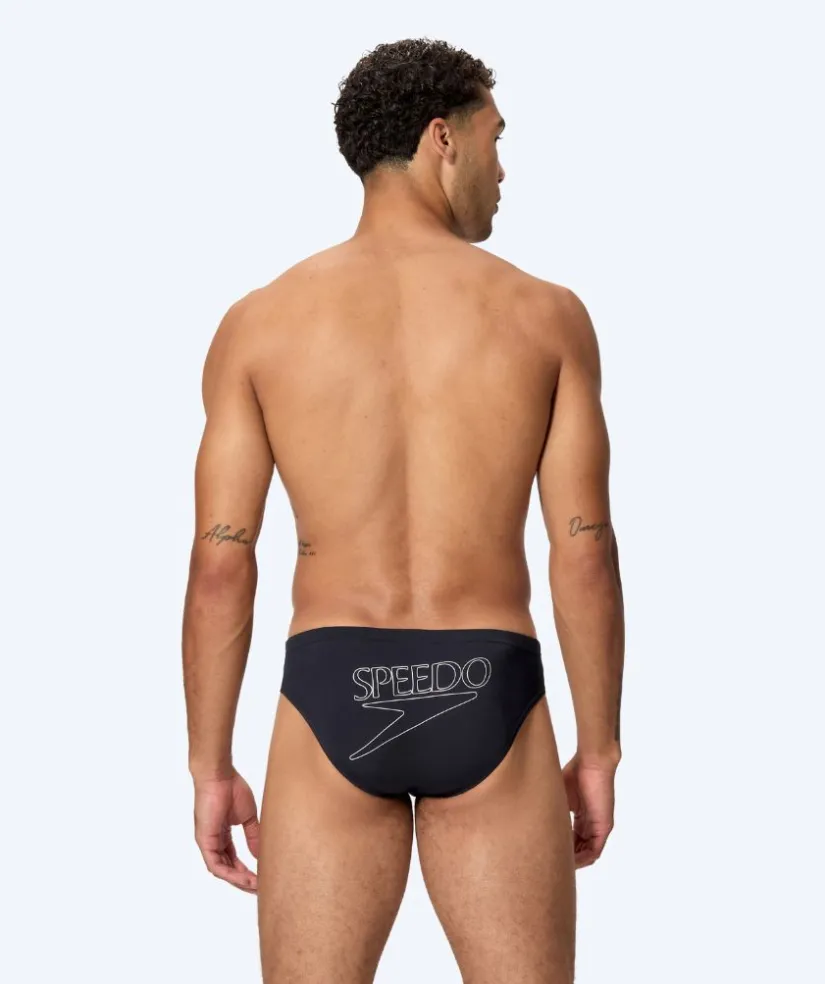 New Speedo trekantede badebukser til mænd - Endurance Logo - Sort