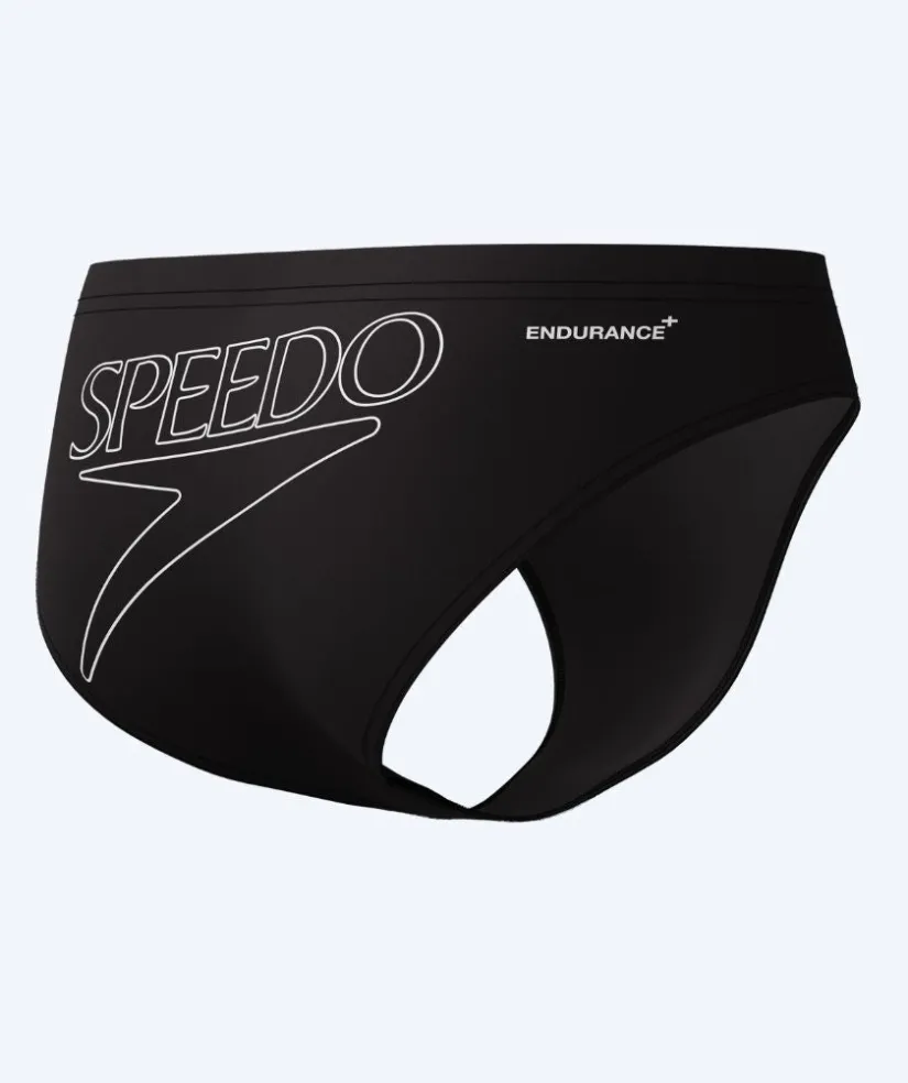 New Speedo trekantede badebukser til mænd - Endurance Logo - Sort