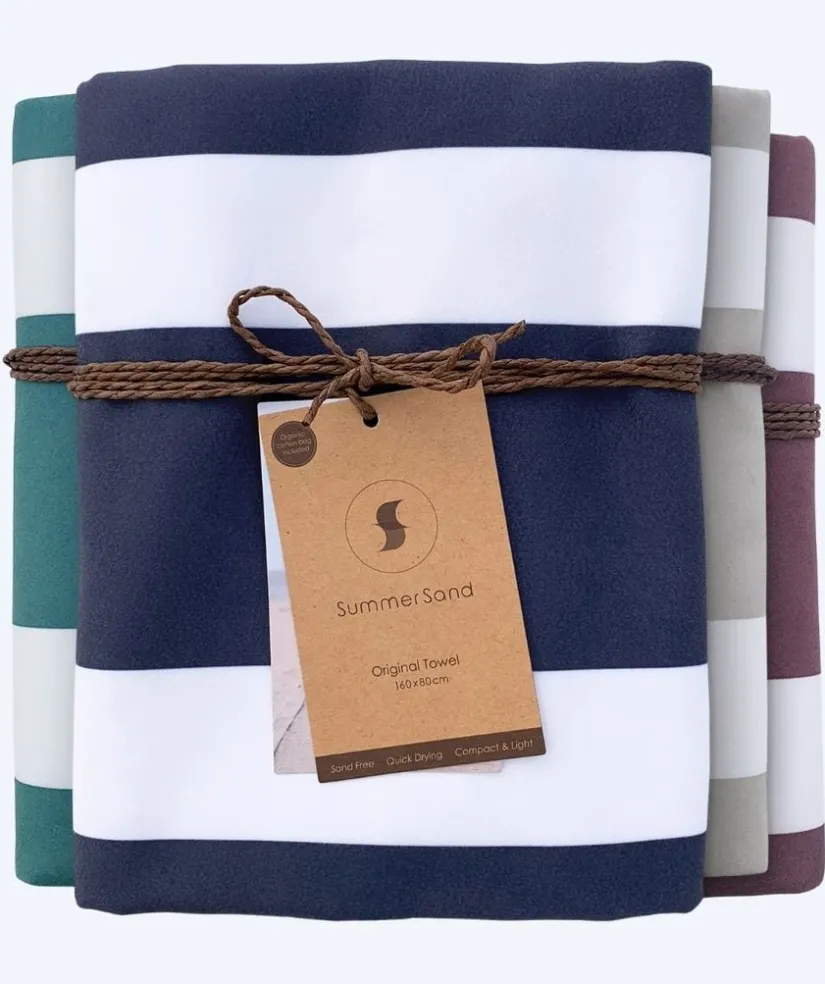 Hot SummerSand microfiber håndklæde - Deep Blue (Mørkeblå)