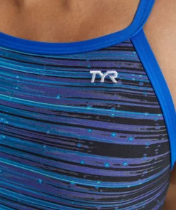 Online TYR badedragt til damer - Durafast Elite Speedwarp - Blå/lilla
