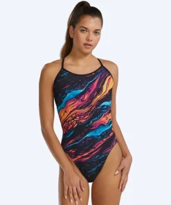 Online TYR badedragt til damer - Durafast Elite Crosscutfit - Sort/multi