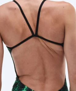 Hot TYR badedragt til damer - Durafast Elite Cutoutfit Arterix - Grøn/sort
