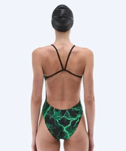Hot TYR badedragt til damer - Durafast Elite Cutoutfit Arterix - Grøn/sort