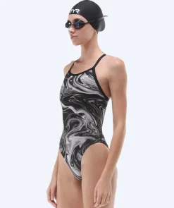 Clearance TYR badedragt til damer - Durafast Elite Diamondfit Olea - Grå/sort