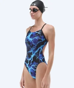 Outlet TYR badedragt til damer - Durafast Elite Cutoutfit Arterix - Blå/sort