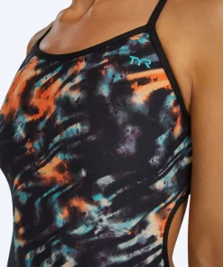 Best TYR badedragt til damer - Durafast Elite Trinityfit - Sort/orange