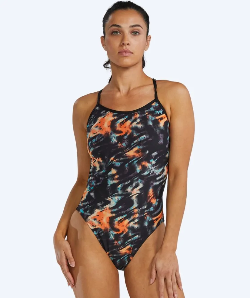 Best TYR badedragt til damer - Durafast Elite Trinityfit - Sort/orange