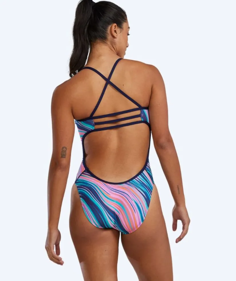 Hot TYR badedragt til damer - Riptidal Trinityfit - Pink/blå