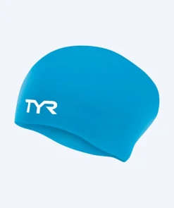 Hot TYR badehætte til langt hår - Silicone - Blå